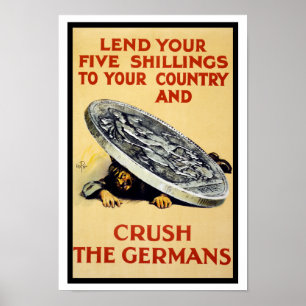 Affiche Écraser Les Allemands