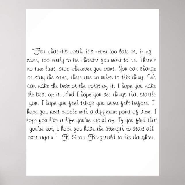 Affiche écrire (Devant)