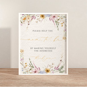 Affiche Écrire votre adresse Baby shower Adresse de l'Enve