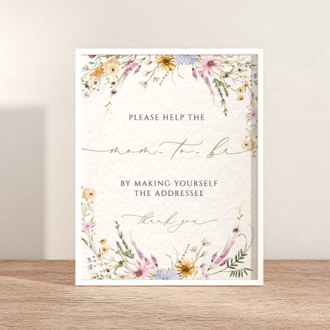 Affiche Écrire votre adresse Baby shower Adresse de l'Enve (Créateur téléchargé)