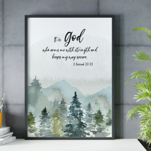 Affiche Écriture biblique de montagne verset