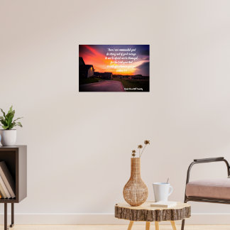 Affiche Écriture du coucher de soleil du Texas