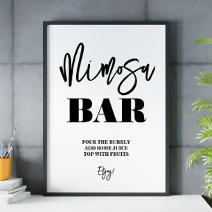 Affiche Écriture Fête des mariées de la barre Mimosa
