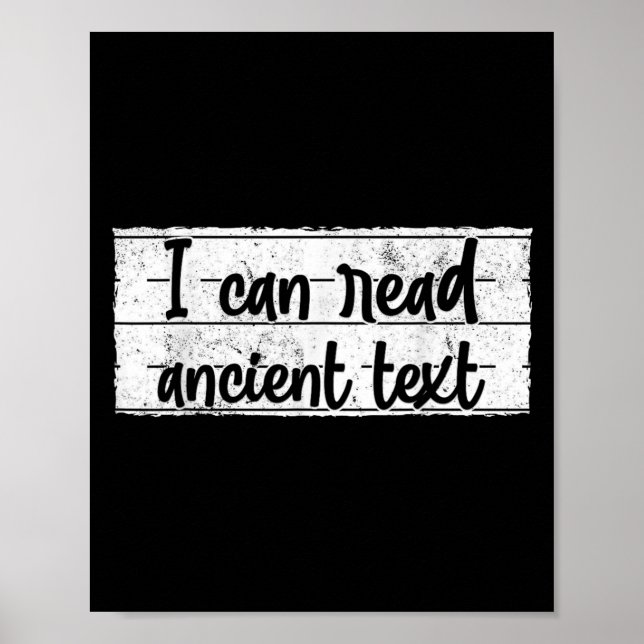 Affiche Écriture Manuelle Drôle Je Peux Lire Un Texte Anci (Devant)