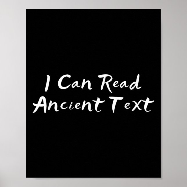 Affiche Écriture Mignonne Je Peux Lire Le Texte Ancien (Devant)