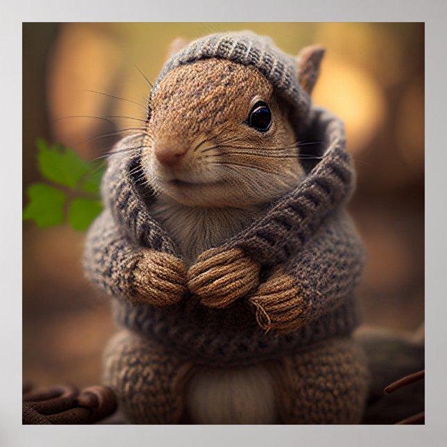 Affiche Écureuil (Devant)