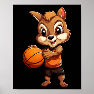 Affiche Écureuil de basket