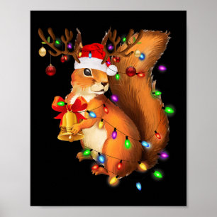 Affiche Écureuil de Noël Lumière Famille de jumelage Sweat