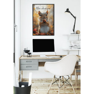Affiche Écureuil Fou de Toi Art de la Forêt