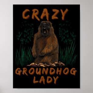 Affiche Écureuil fou marmotte rongeur Écureuil de terre