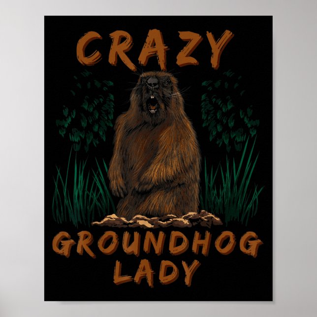 Affiche Écureuil fou marmotte rongeur Écureuil de terre  (Devant)