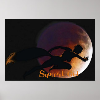Affiche Écureuil imbattable fille