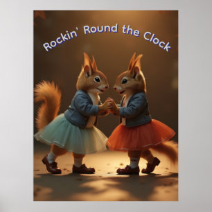 Affiche Écureuils à houblon