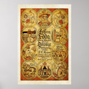 Affiche Edda Norse Scandinale Mythologie