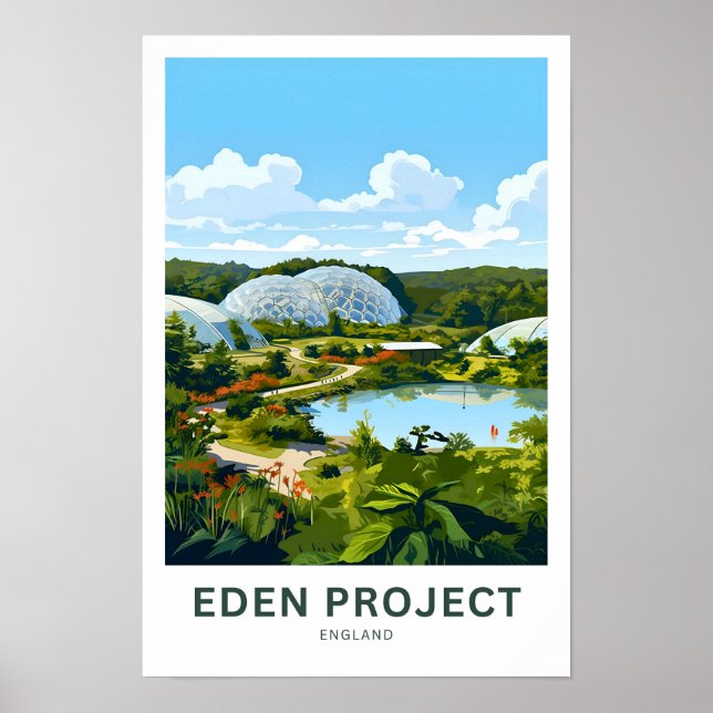 Affiche Eden Project England Travel Print (Devant)