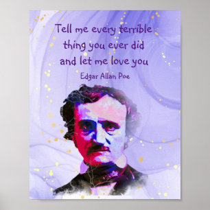 Affiche Edgar Allan Poe Author Writer Poet Love Quote 
