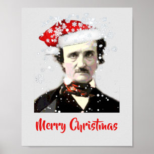 Affiche  Edgar Allan Poe Christmas Wish Hat Snowflake