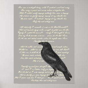 Affiche Edgar Allan Poe "Corbeau"