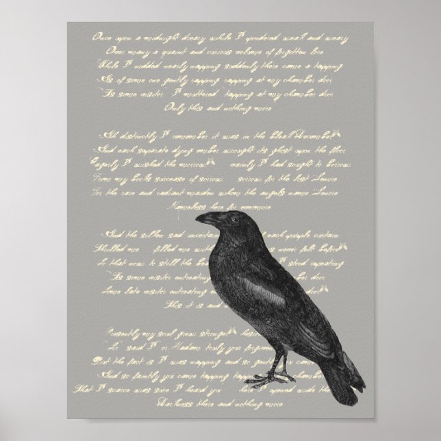 Affiche Edgar Allan Poe "Corbeau" (Devant)