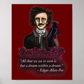 Affiche Edgar Allan Poe, Dark Academia