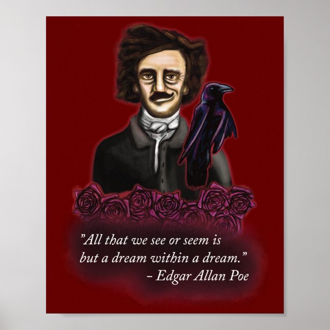 Affiche Edgar Allan Poe, Dark Academia (Devant)