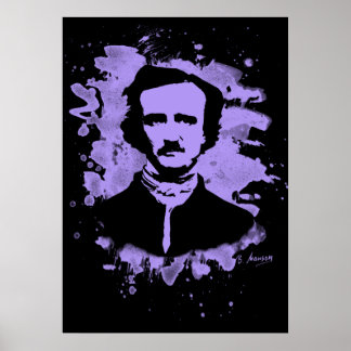 Affiche Edgar Allan Poe Hommage (violet)