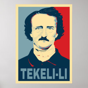 Affiche Edgar Allan Poe TEKELI-LI Style Hope