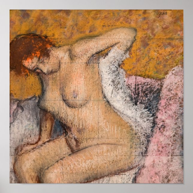 Affiche Edgar Degas - Après le bain (Devant)