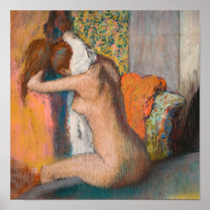 Affiche Edgar Degas - Après le bain, femme s'essuyant le c