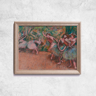 Affiche Edgar Degas Ballet Scène Ballerinas Art