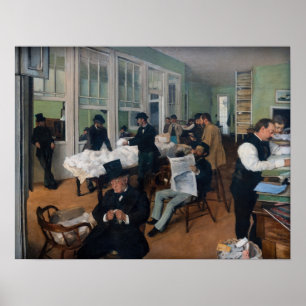 Affiche Edgar Degas - Bureau de coton à la Nouvelle-Orléan