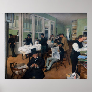 Affiche Edgar Degas - Bureau de coton à la Nouvelle-Orléan