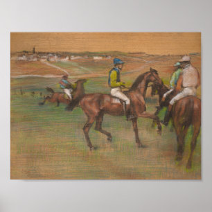 Affiche Edgar Degas - Chevaux de course