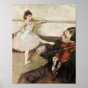 Affiche Edgar Degas. Cours de danse. Impressionnisme vinta