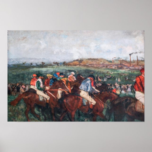 Affiche Edgar Degas - Course de Gentlemen (Devant)