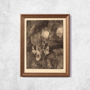 Affiche Edgar Degas Dancers In The Wings Sketch Art