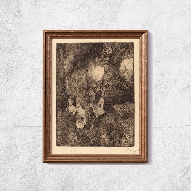 Affiche Edgar Degas Dancers In The Wings Sketch Art (Edgar Degas Dancers In The Wings Sketch Art Poster
)