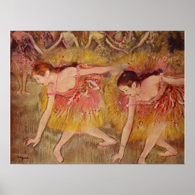 Affiche Edgar Degas Dancers Qui Se Dresse Vers Le Bas (Devant)
