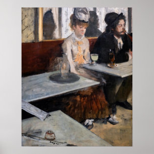 Affiche Edgar Degas - Dans un Café / L'Absinthe