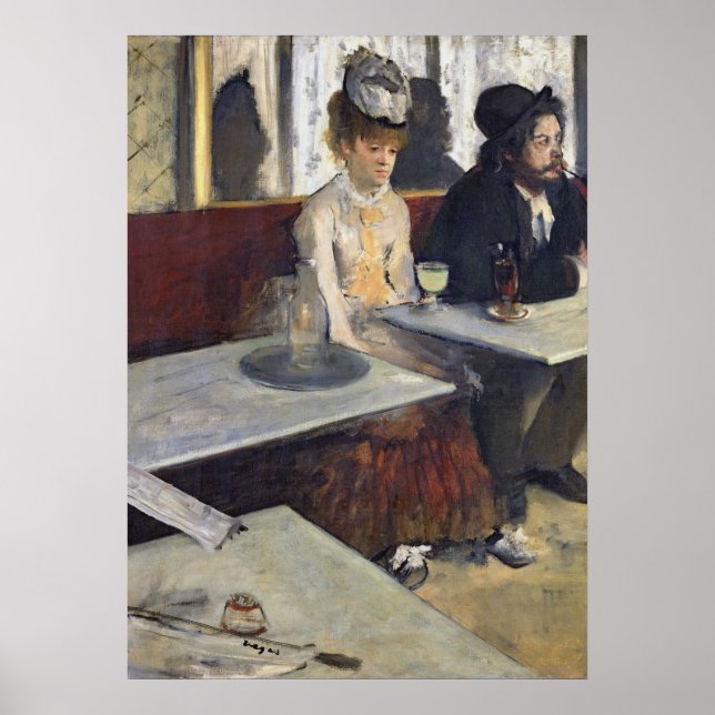 Affiche Edgar Degas | Dans un Café, ou l'Absinthe (Devant)