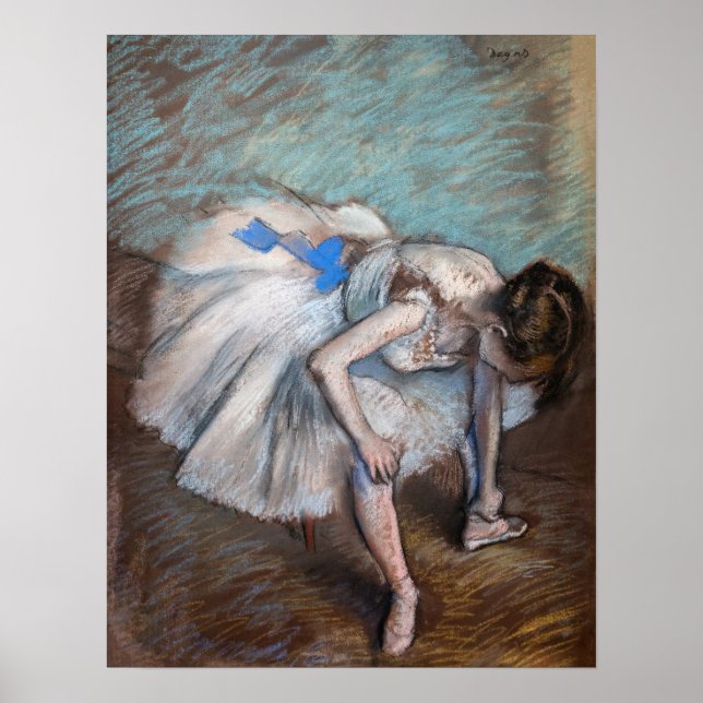 Affiche Edgar Degas - Danseur assis (Devant)