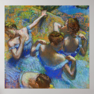 Affiche Edgar Degas - Danseurs Bleus