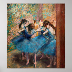 Affiche Edgar Degas - Danseurs en bleu