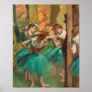 Affiche Edgar Degas - Danseurs, Rose Et Vert