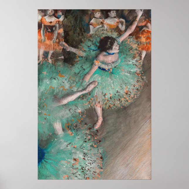 Affiche Edgar Degas - Danseuse basculant / Danseuse en ver (Devant)