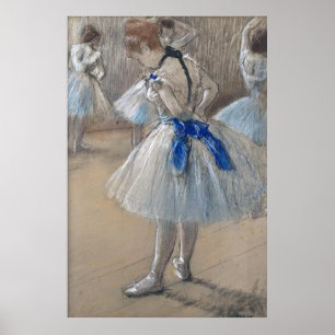 Affiche Edgar Degas, Danseuse de ruban bleu
