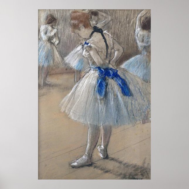 Affiche Edgar Degas, Danseuse de ruban bleu (Devant)