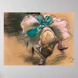 Affiche Edgar Degas Danseuse Tying Her Shoe Ribbons