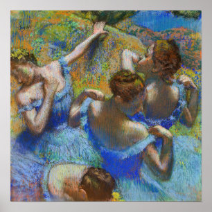 Affiche Edgar Degas - Danseuses bleues