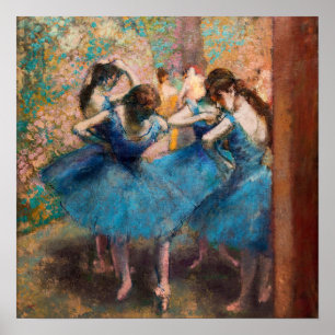 Affiche Edgar Degas - Danseuses en bleu